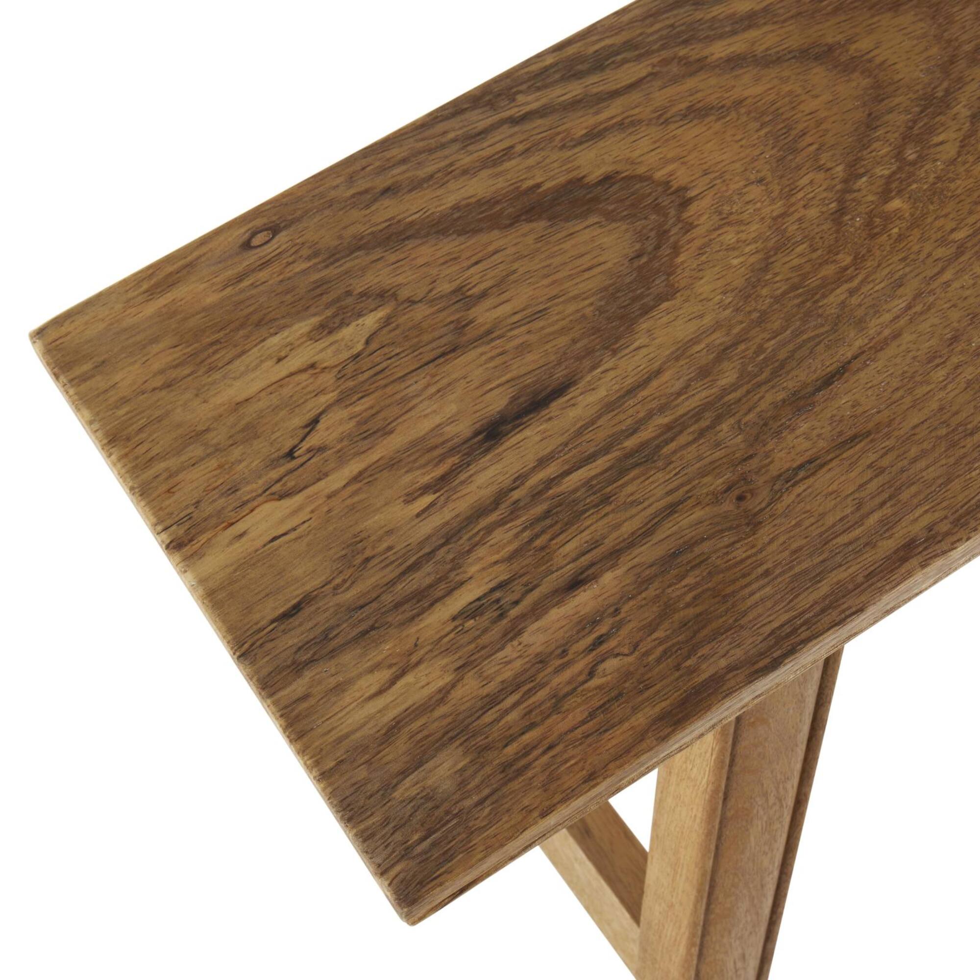 47.25" Brown Mango Wood Handmade Traditional Home Bench